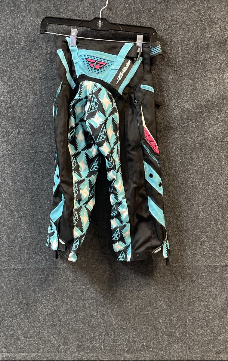Fly Racing Youth Kinetic Motocross Racing Pants Blue Black Pink Boot Cut Sz 20