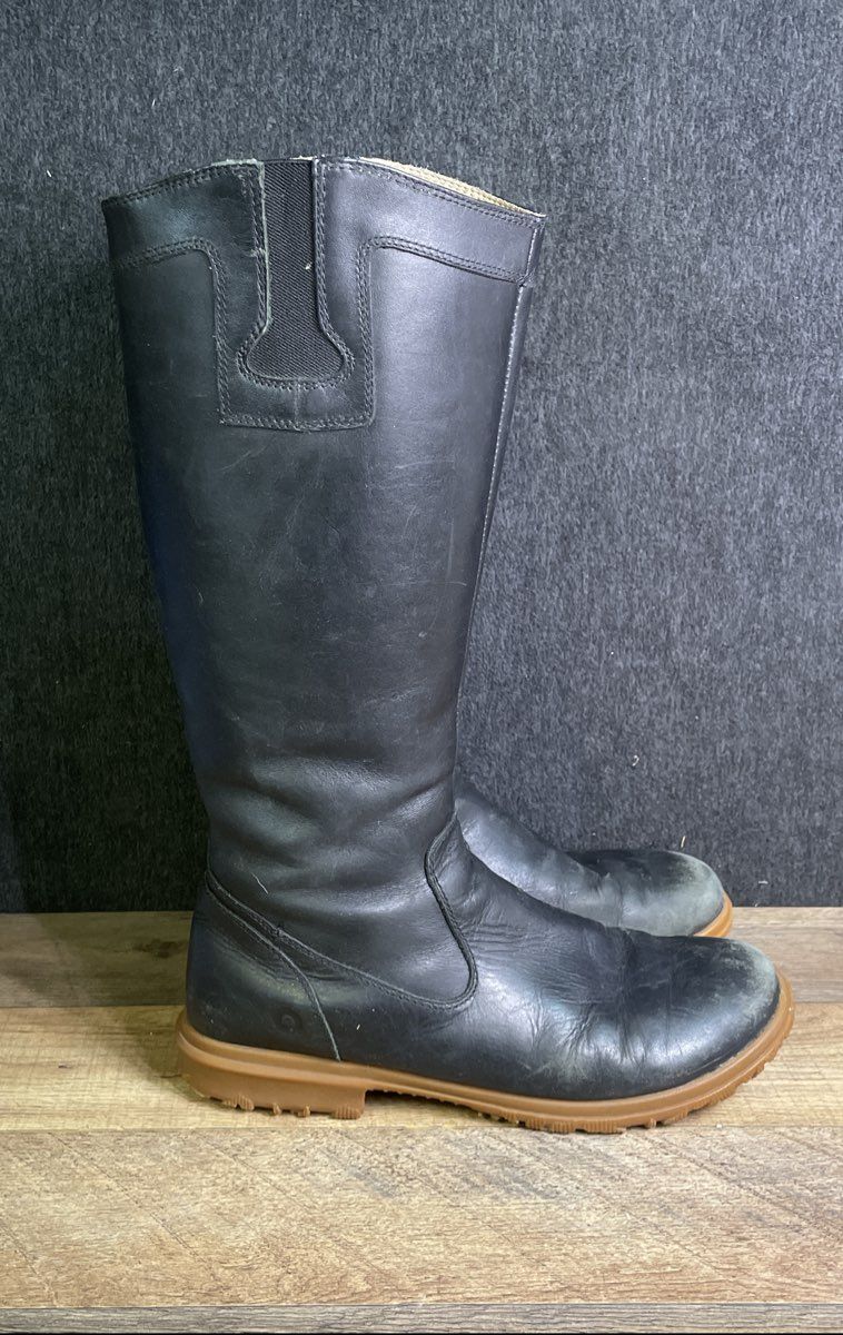 Bogs Pearl Tall Black Leather Waterproof Boots Women's Size 9.5