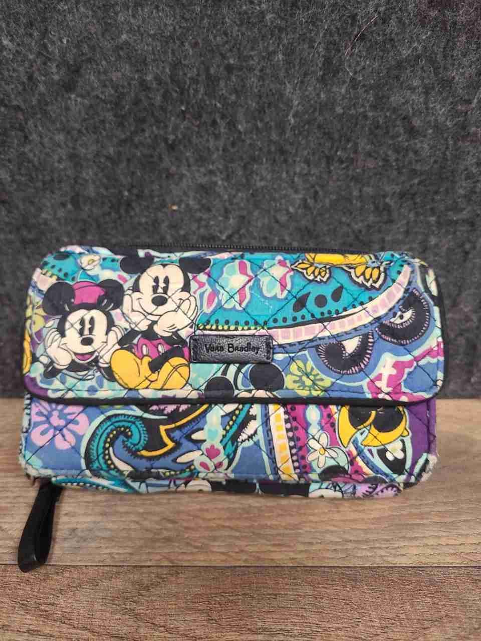Vera Bradley Mickey's Paisley Celebration Quilted All-In-One Crossbody Wallet