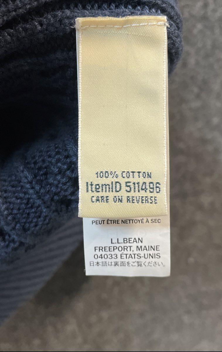 L.L. Bean Women's Navy Blue Double L Cable Knit Button Front Cardigan NWT Sz S
