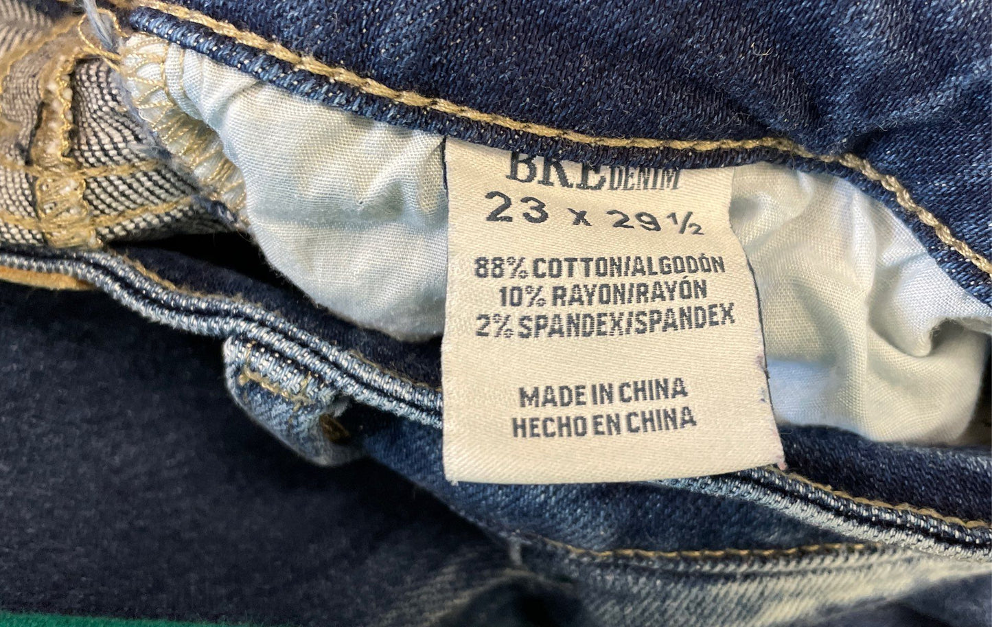 BKE Women's Stella Slim Fit Low Rise Flare Jeans Med Wash Distressed 23x29.5