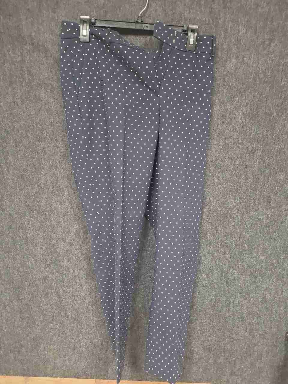 Brooks Brothers Women's Navy Blue Polka Dot Dress Pants Trousers Sz 10