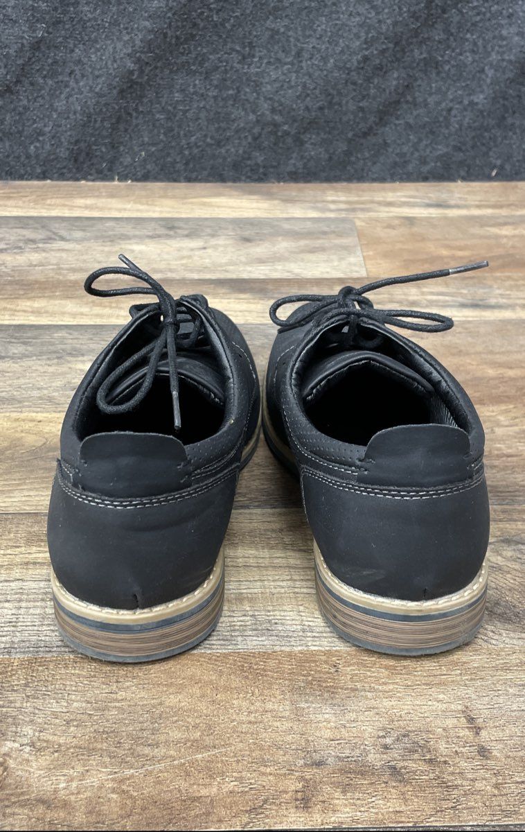Ashford Hayes Barkley Black Perforated Casual Derby Shoes Men's Size 6 M