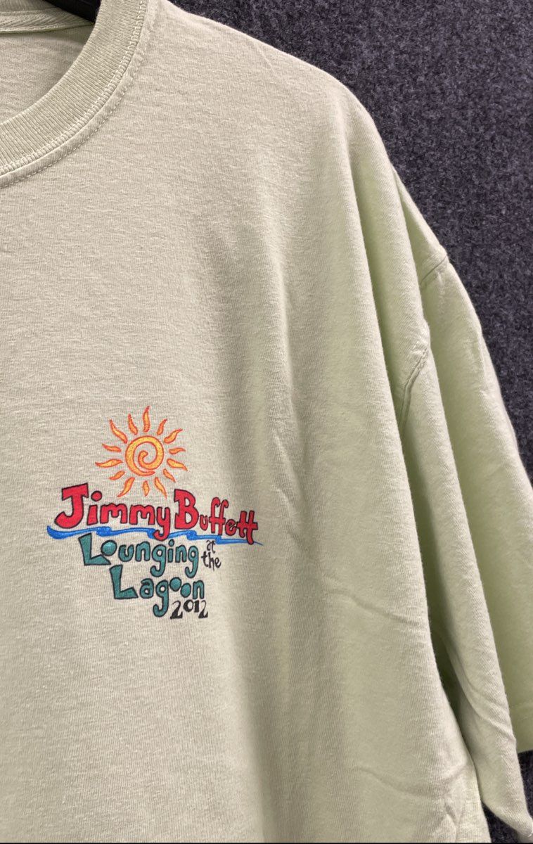 Comfort Colors Jimmy Buffett Men's Lounging at the Lagoon 2012 T-Shirt Sz L