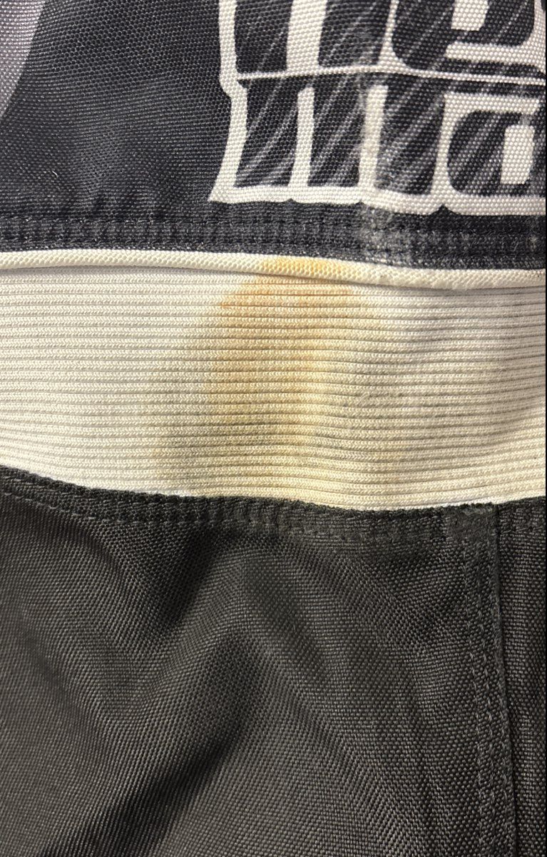 Vintage Nema BMX Downhill MTB Motocross Riding Race Shorts Black White Sz 36
