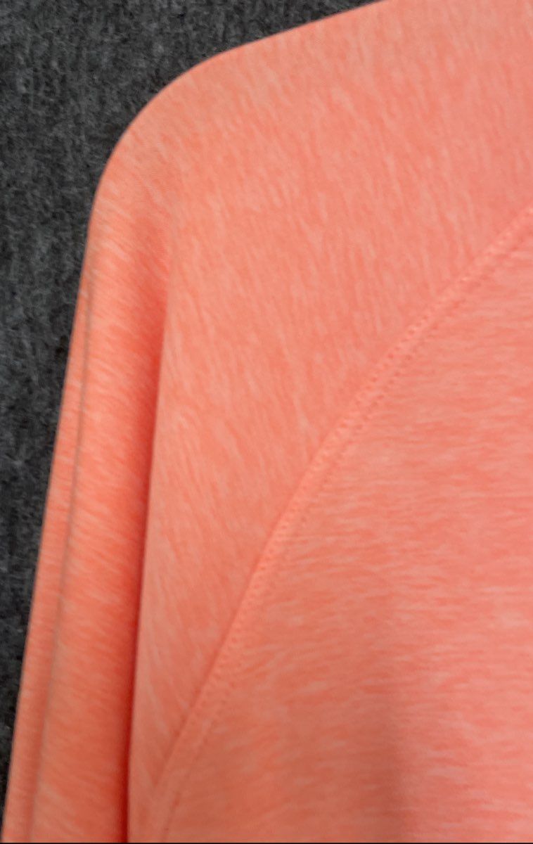 New Balance Women's NB Dry 1/4 Zip Pullover Peach Orange Heathered Athletic 2XL