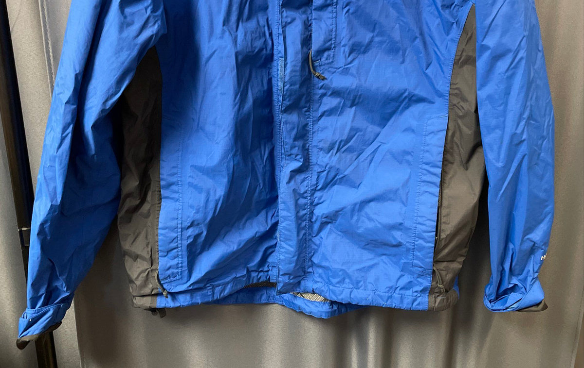 The North Face Men's Blue Windbreaker Jacket Full Zip Hooded Mesh Lined Sz S