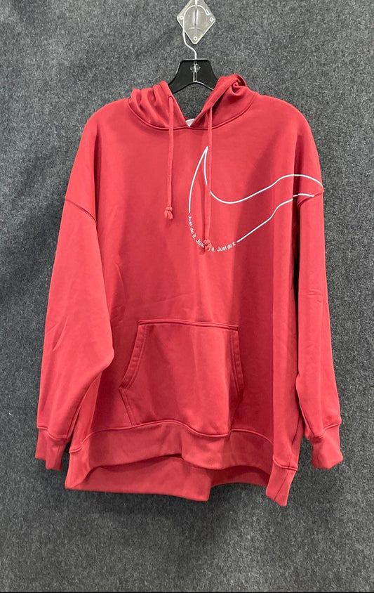Nike Women's Red Therma-FIT Just Do It Swoosh Pullover Hoodie Sz XXL