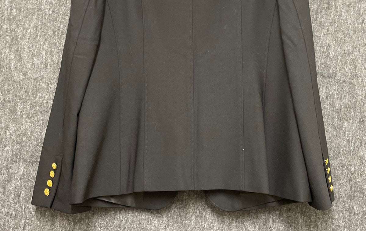 Vintage Y2K Talbots Women's Black Blazer Gold Crested Buttons Japan Sz 16