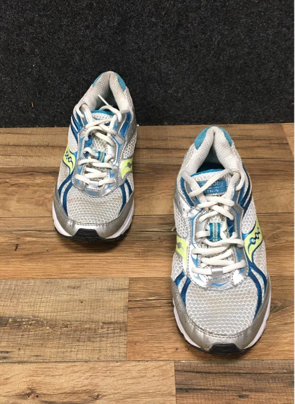 Saucony Ignition 3 Silver Blue Citron Women's Running Shoes Size 8 Wide