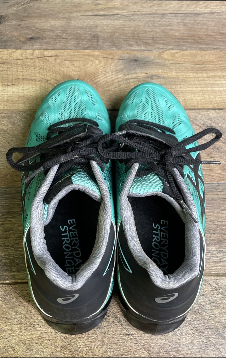Asics Lift Master Lite Menthol Black Women's Weightlifting Shoes Size 8.5