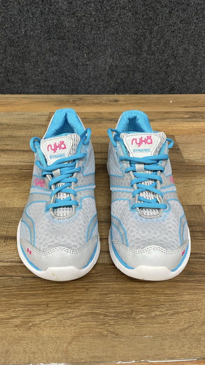 Ryka Dynamic Grey Blue Pink Women's Athletic Running Sneakers Size 7