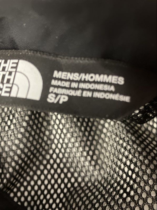 The North Face Men's Windbreaker Jacket Black White Colorblock Hooded Sz S