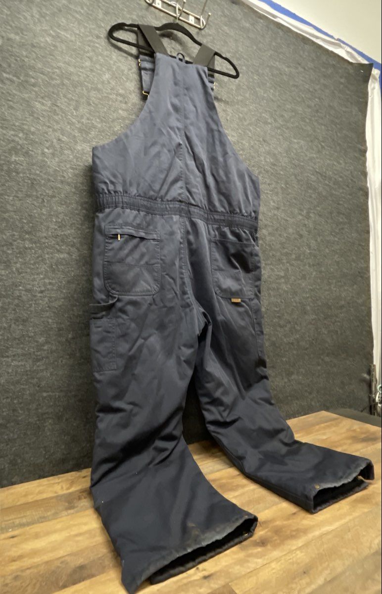 Berne Men's Navy Blue Insulated Quilted Bib Overalls Suburban Propane Sz XL