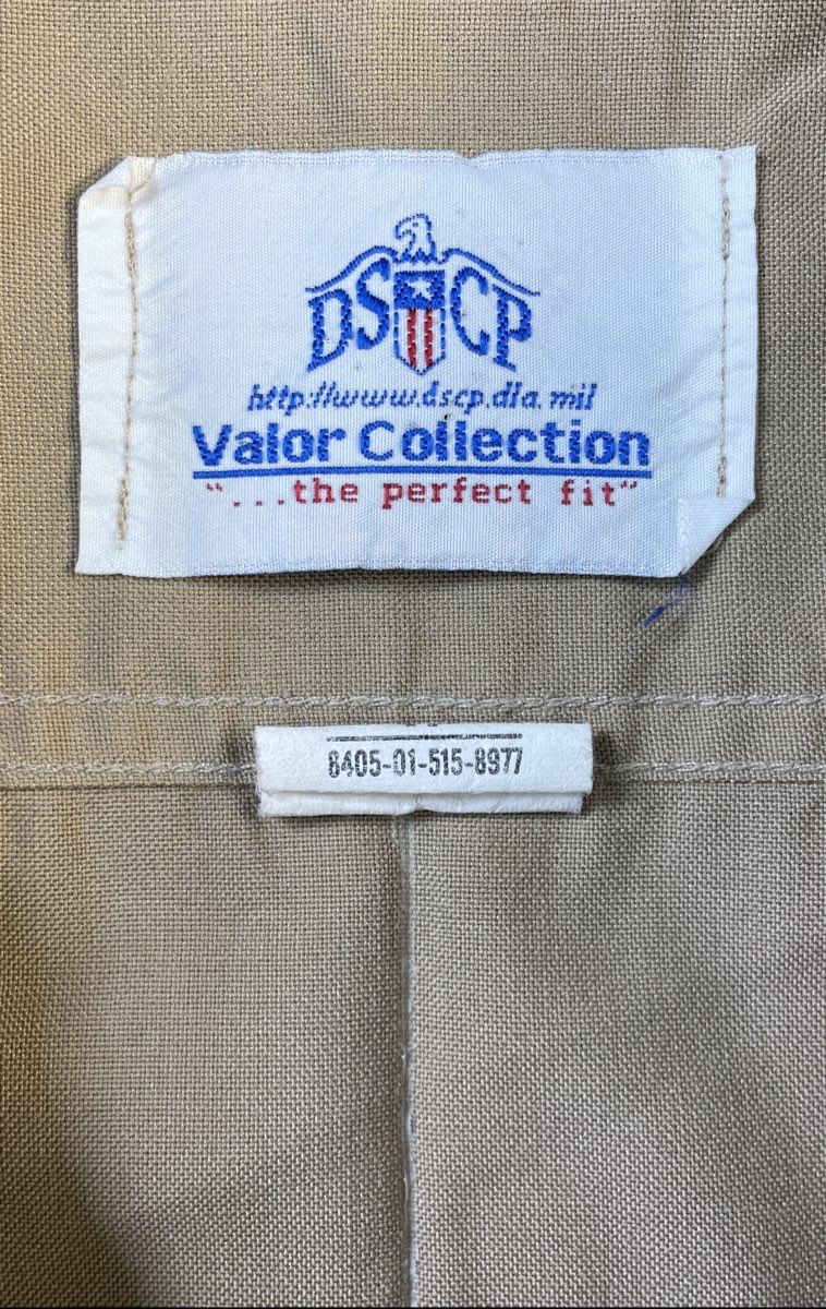DSCP USMC Men's Tan Service Uniform Shirt Staff Sergeant Rank Insignia Ribbons