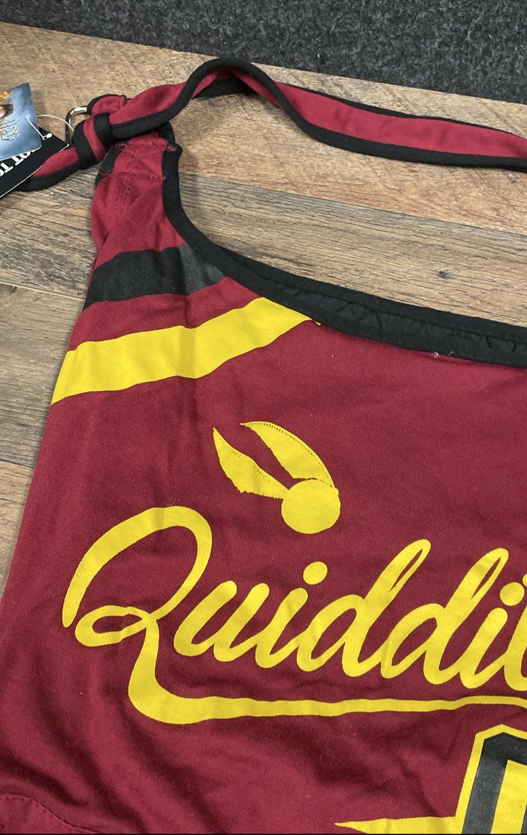 Harry Potter Hot Topic Quidditch 07 Golden Snitch Hobo Slouch Bag Jersey NWT