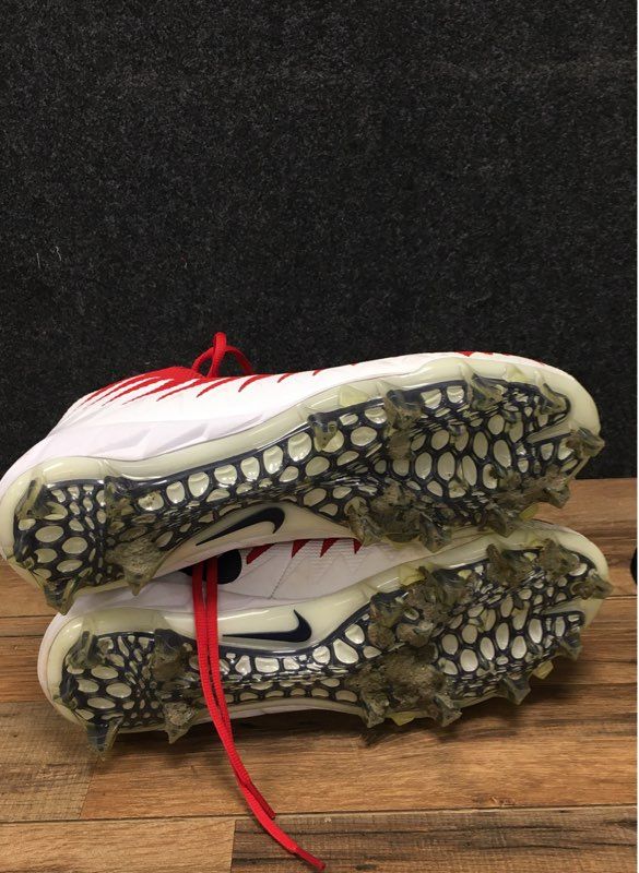 Nike Alpha Menace Elite University Red White Football Cleats Men's Size 13