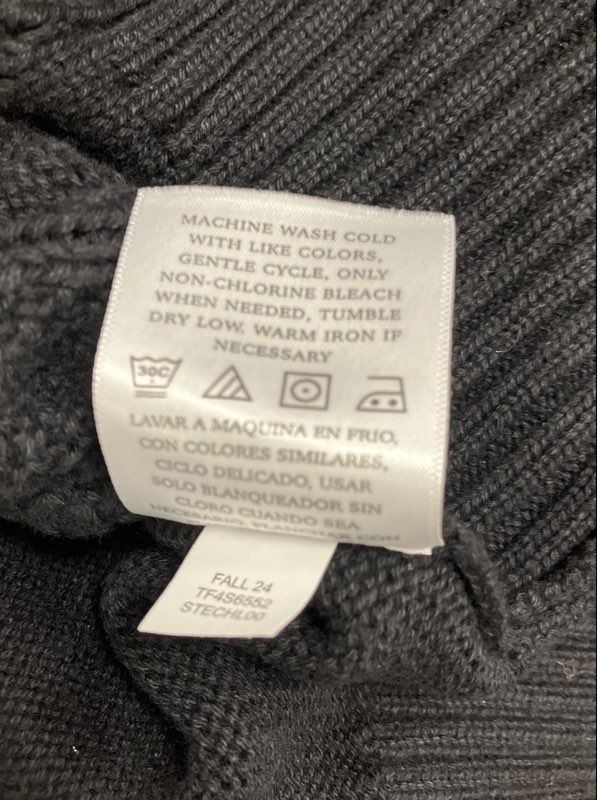 Tricots St Raphael Men's Grey Colorblock Shawl Collar Cable Cardigan Sz M NWT
