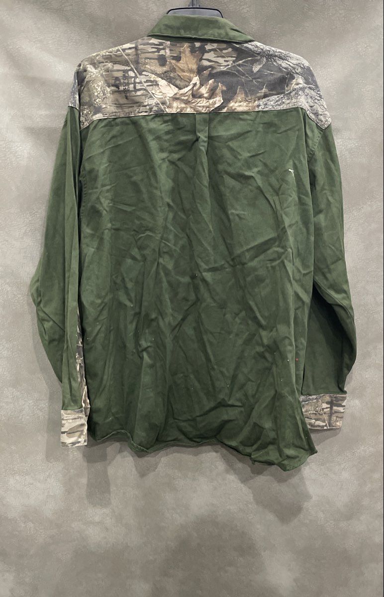 H.S. Strut Men's Vintage 90s Green Camo Accent Button Up Hunting Jacket Sz XL