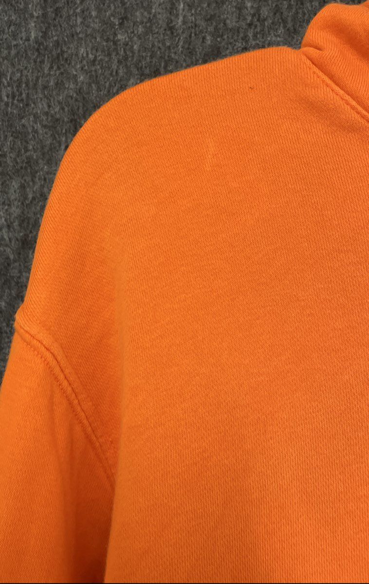 Nike Men's Orange Futura Logo Fleece Pullover Hoodie Size L