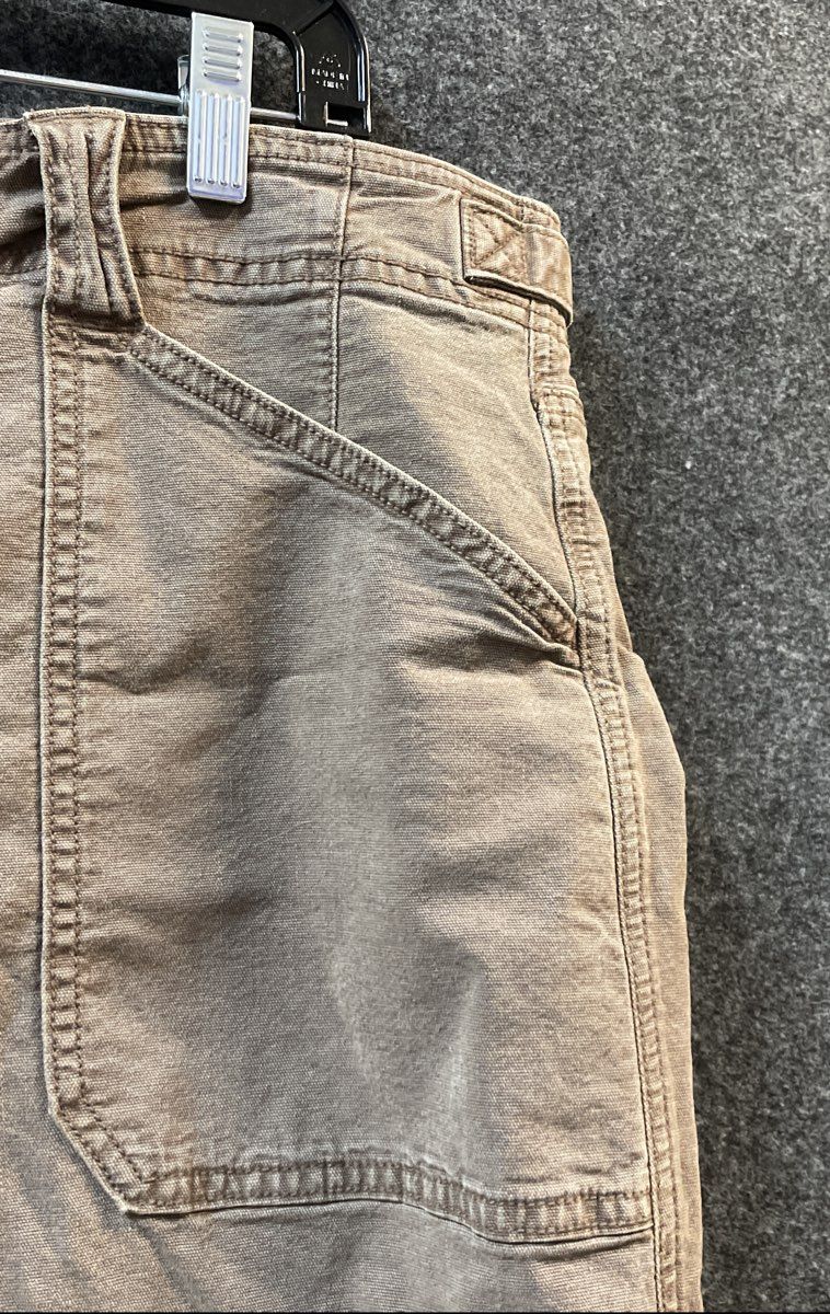 American Eagle Women's Brown Stovepipe Wide Leg Utility Stretch Pants Sz 16