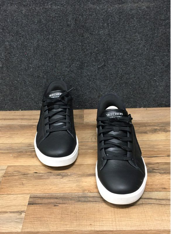 Skechers Hands Free Slip-ins Court & Classic Black White Men's Size 12 Wide Fit