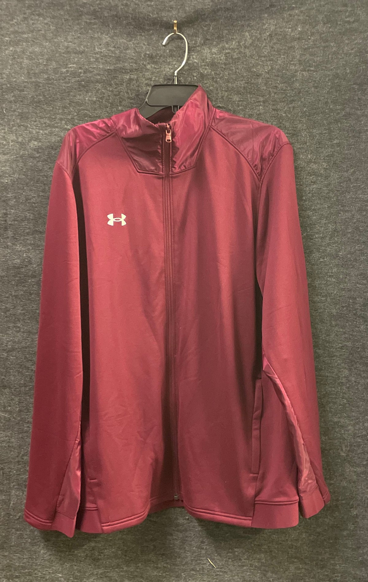 Under Armour Men's Burgundy Full Zip Performance Track Jacket NWT Size XL