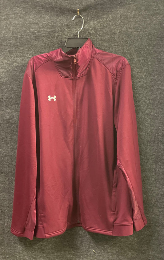 Under Armour Men's Burgundy Full Zip Performance Track Jacket NWT Size XL