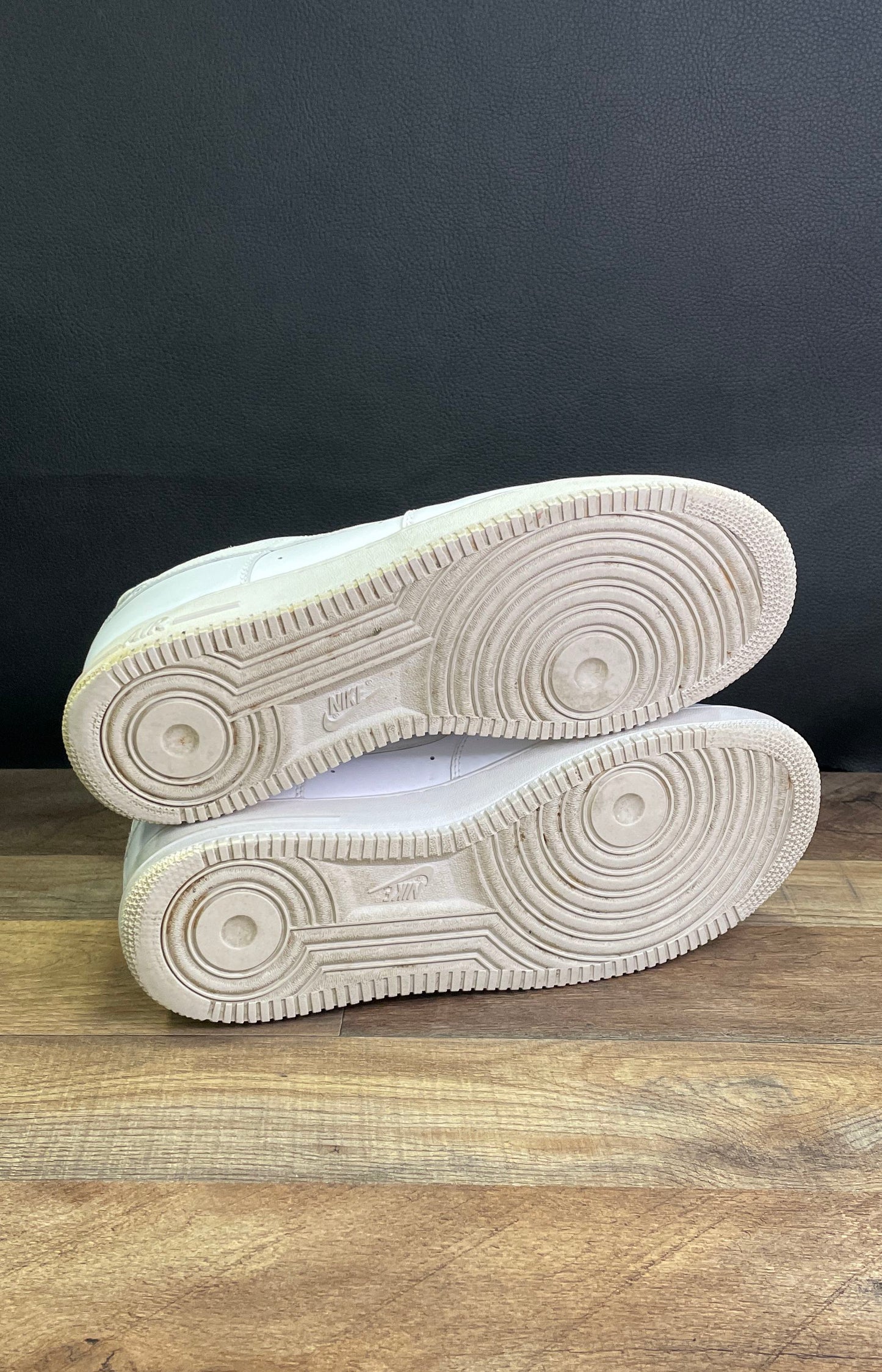 Nike Air Force 1 '07 Low Triple White Leather Sneakers Men's Size 13