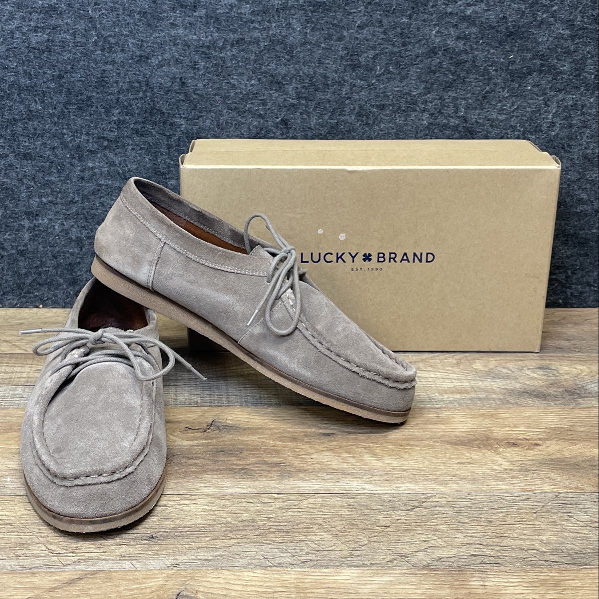 Lucky Brand Acaciah Brindle Oiled Suede Moccasin Flats Women's Size 10M