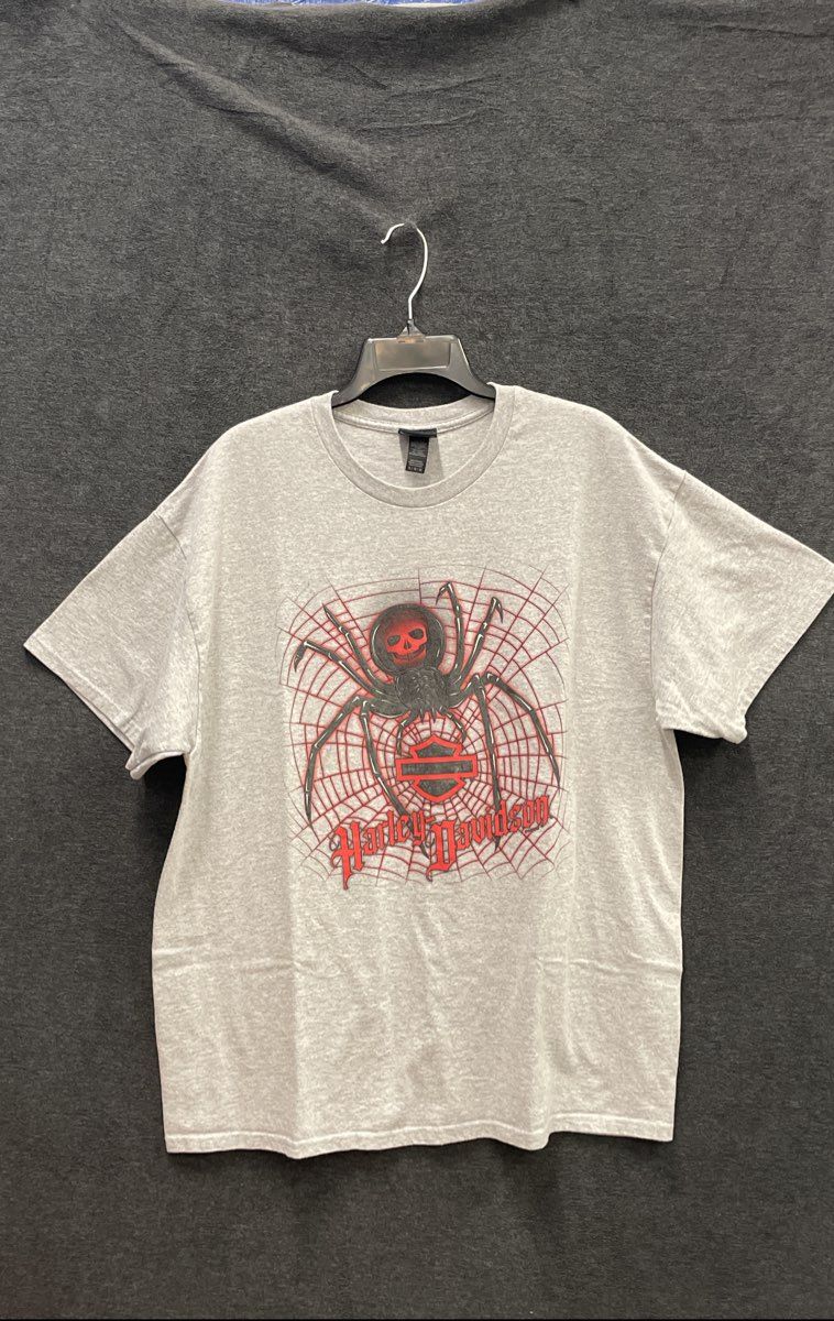 Harley-Davidson Skull Spider Web T-Shirt Stonewall Ruckersville VA Sz XL