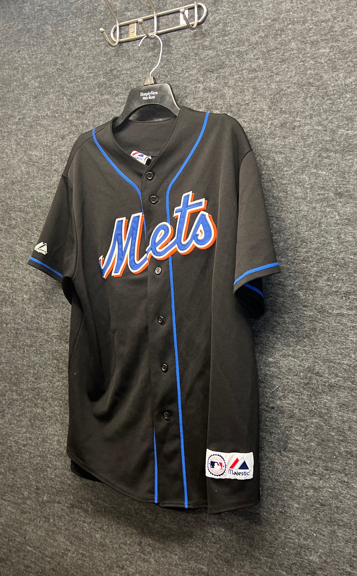Majestic Men's New York Mets Paul Lo Duca #16 Black Baseball Jersey Size XL