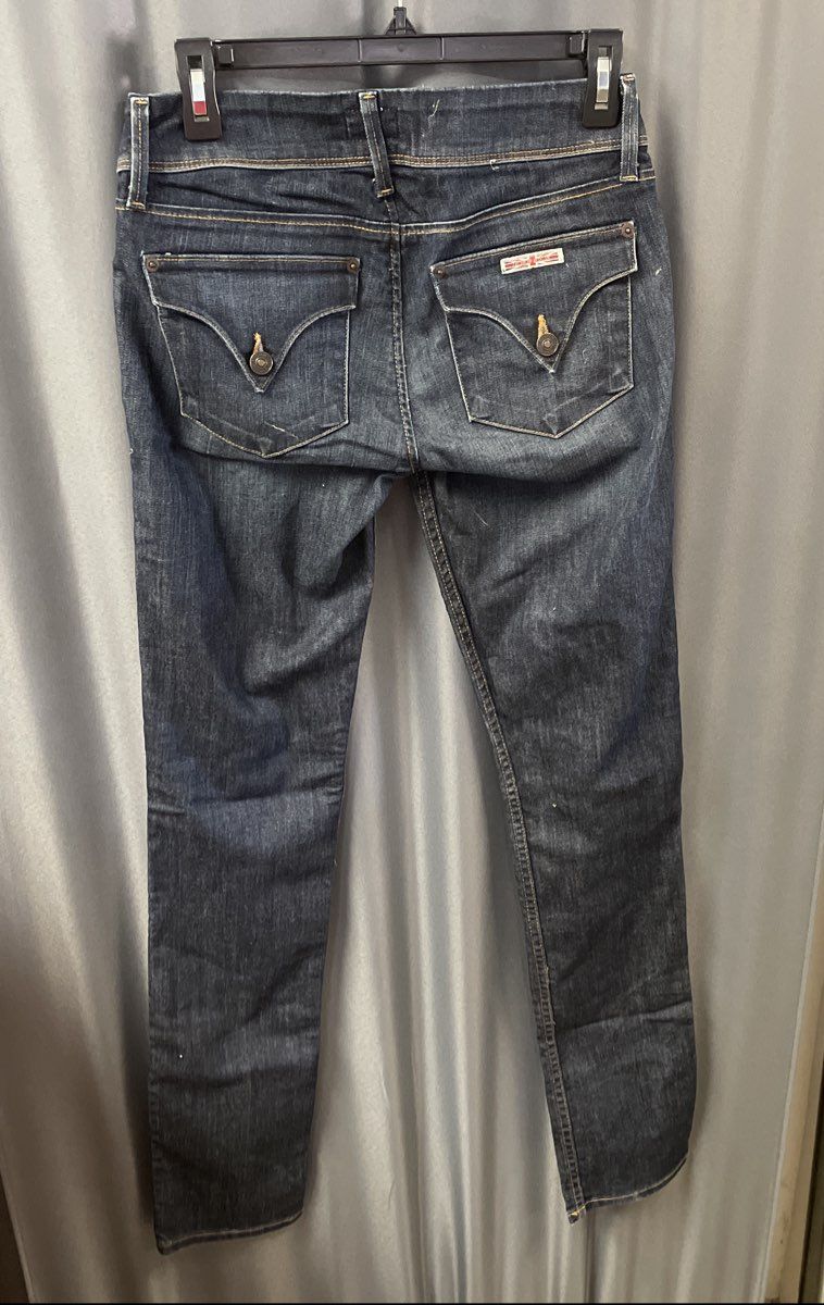 Hudson Women's Signature Flap Pocket Dark Wash Slim Skinny Jeans Size 26