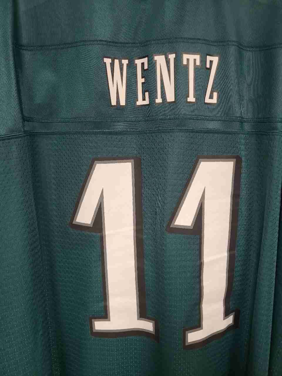 NFL Pro Line Philadelphia Eagles Carson Wentz 11 Jersey Midnight Green Sz 4XL-T
