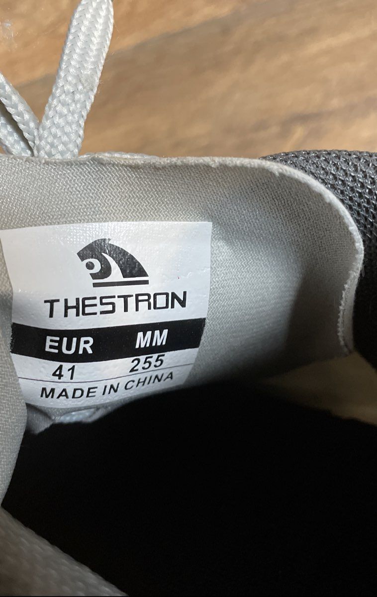 Thestron Men's Track and Field Sprinting Spikes Grey White Shoes Size 41