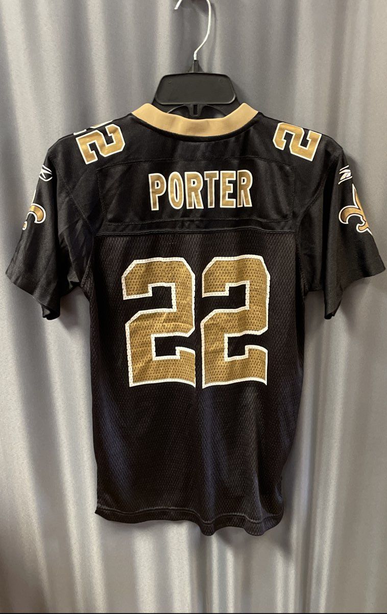 Reebok New Orleans Saints Tracy Porter #22 Kids Jersey Black Sz M 10-12