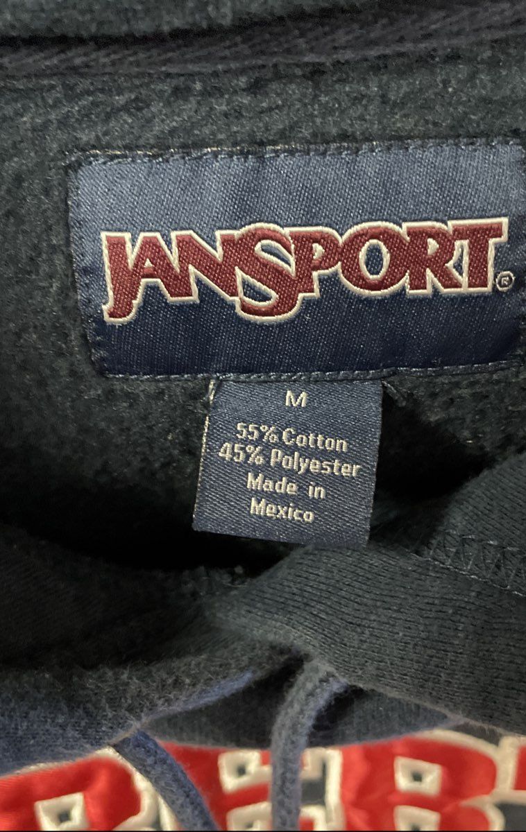 JanSport Men's Liberty University Flames Pullover Hoodie Navy Blue Size M