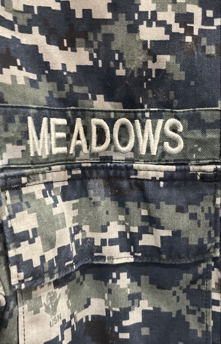 US Navy Men's NWU Type I Blouse Blue Digital Camo Air Warfare Meadows Med Long