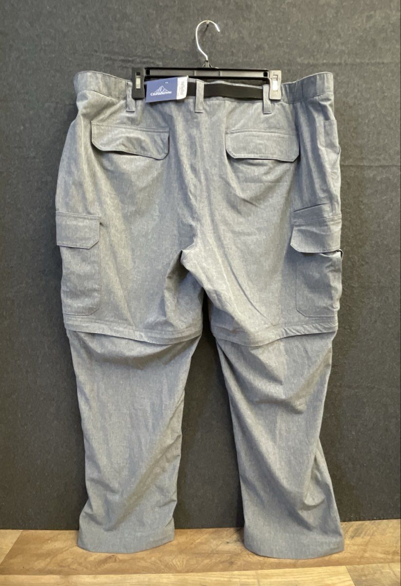 Croft & Barrow Men's Grey Convertible Cargo Pants Zip Off Shorts NWT Sz 46x29
