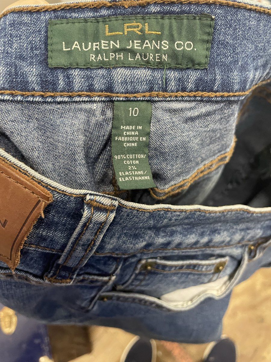 Lauren Ralph Lauren Women's Blue Straight Leg Stretch Jeans Size 10