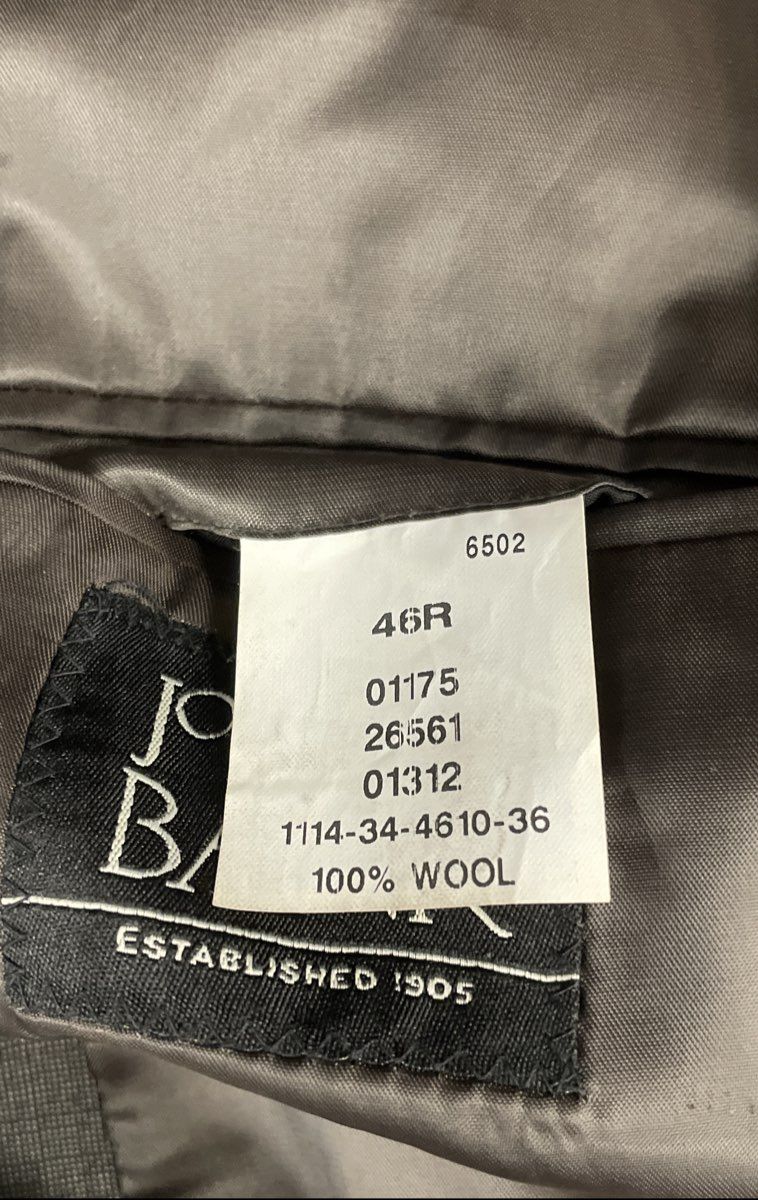 Jos. A. Bank Men's Gray 100% Wool 2-Button Blazer Sport Coat Sz 46R