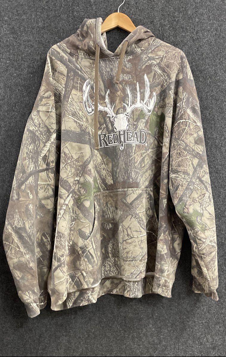 RedHead Men's Camo Hoodie Deer Skull Graphic HTC Camouflage Sweatshirt