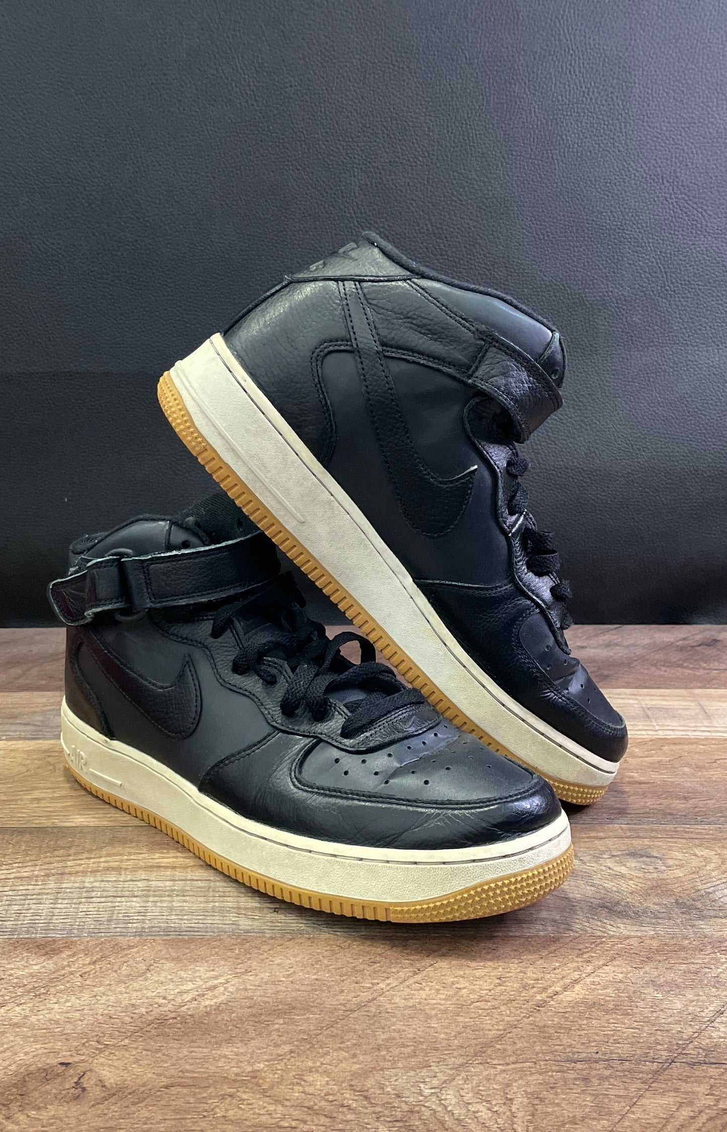 Nike Air Force 1 Mid '07 Black Sail Gum Light Brown Men's Size 10