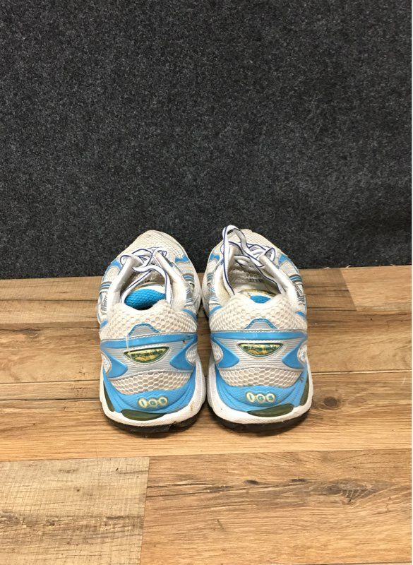 Asics GEL-Kayano 16 T054N White Blue Running Shoes Women's Size 9