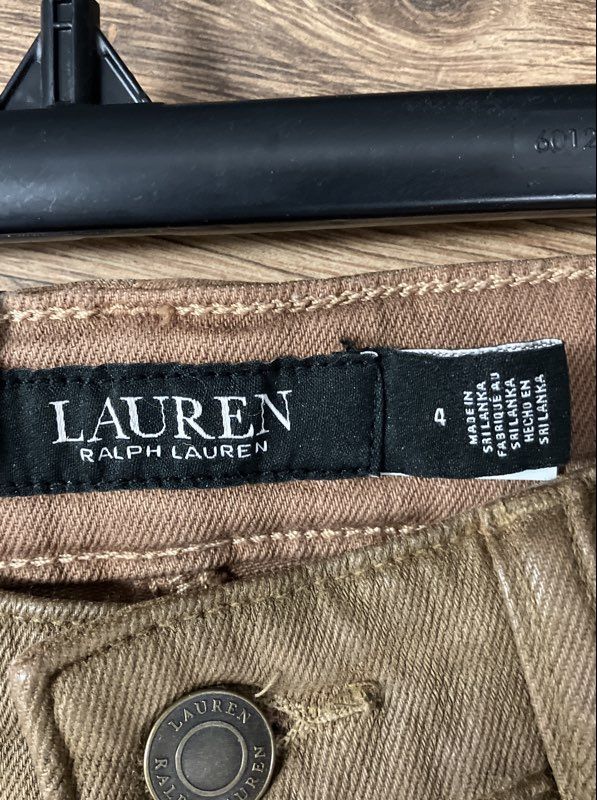 Lauren Ralph Lauren Women's Khaki High-Rise Straight Ankle Jeans Sz 4 NWT