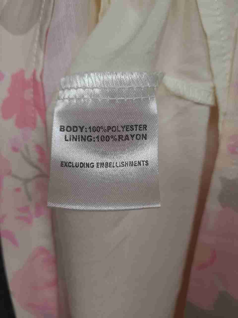 Princess Polly Women's Pink White Floral Puff Sleeve V-Neck Mini Dress Sz 6
