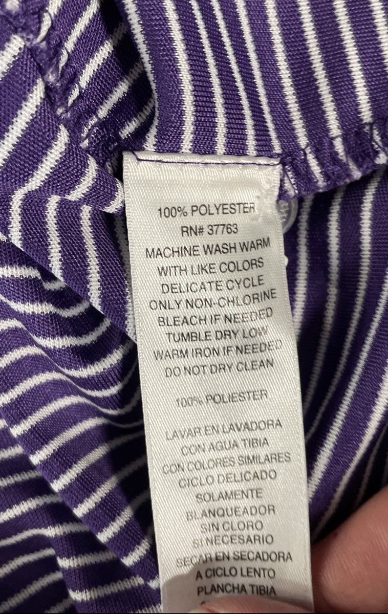 Callaway Men's Purple White Striped Short Sleeve Golf Polo Shirt Sz XXL