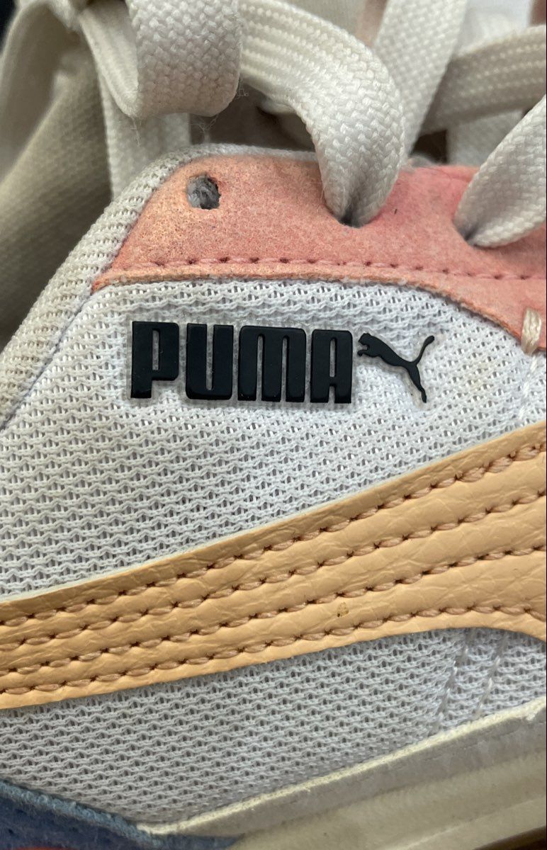 Puma R78 White Pastel Peach Blue Women's Lifestyle Sneakers Size 8