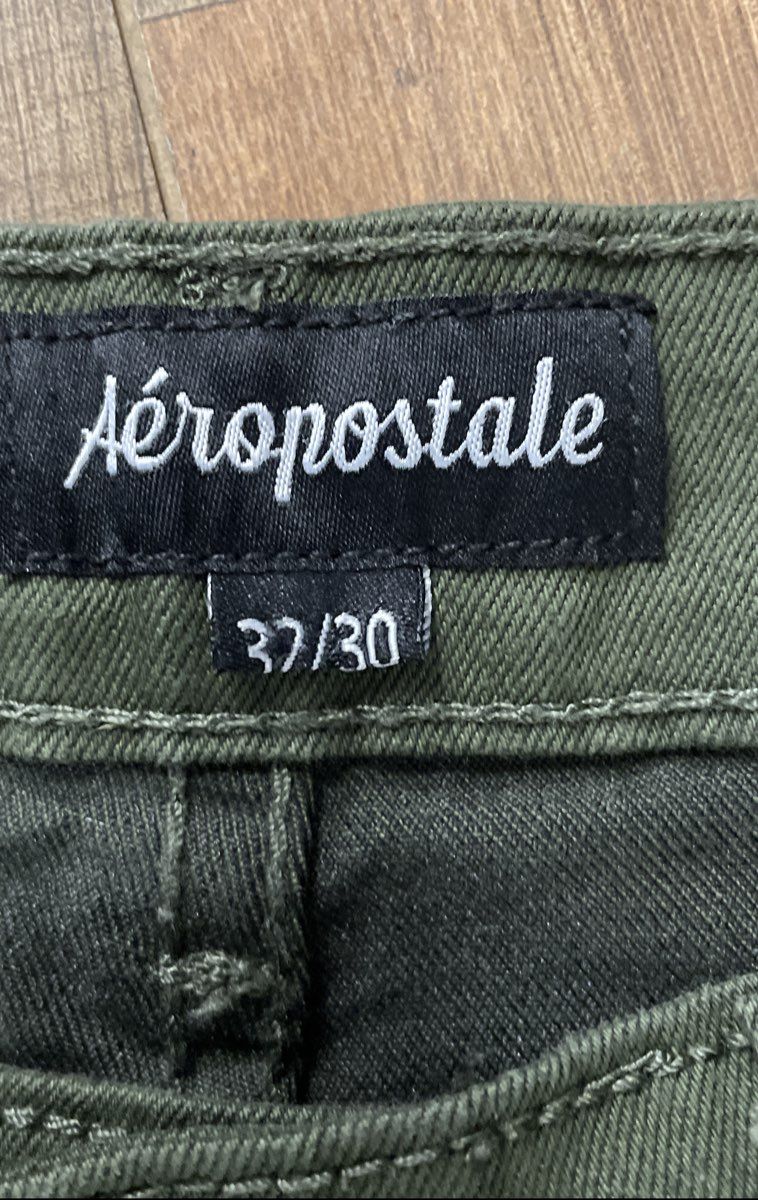 Aeropostale Men's Olive Green Twill 5-Pocket Casual Chino Pants Sz 32x30
