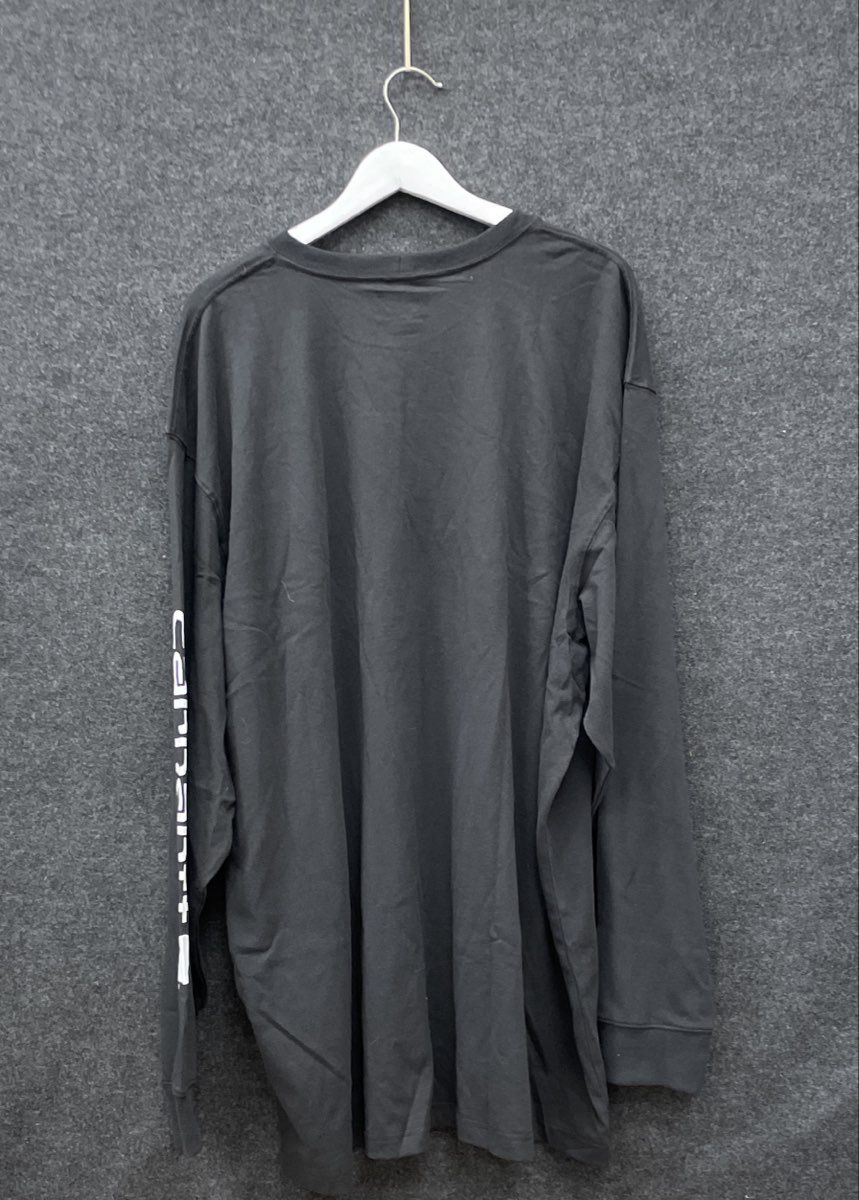 Carhartt Men's K231 Logo Sleeve Workwear Long Sleeve T-Shirt Black NWT Sz 3XL